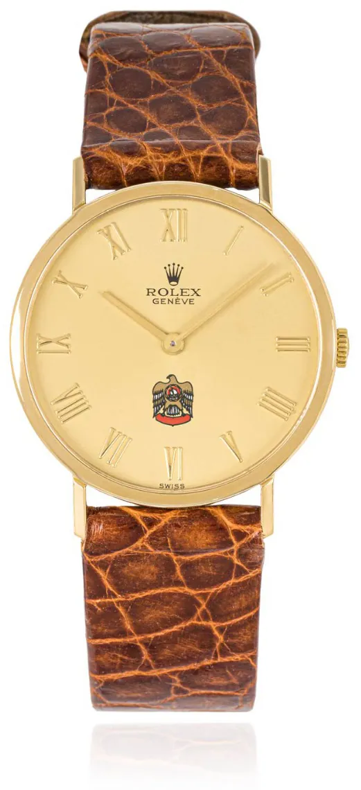 Rolex Cellini 4112 32mm Yellow gold Silver