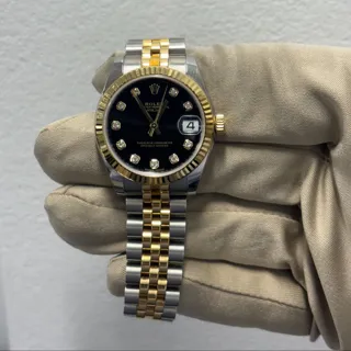 Rolex Datejust 31 178273-0020 Yellow gold and Stainless steel Black