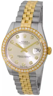 Rolex Datejust 178383-0052 Yellow gold and Stainless steel Silver