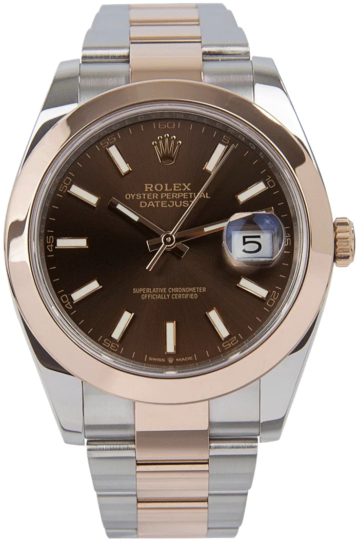 Rolex Datejust 41 126301 41mm Rose gold and steel Brown