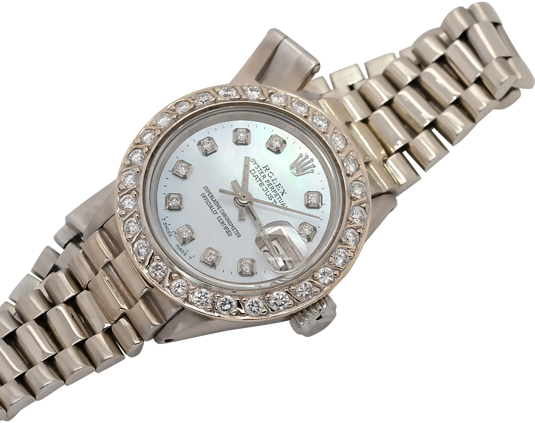 Rolex Datejust 6917 26mm White gold and 18k white gold Mother-of-pearl 5