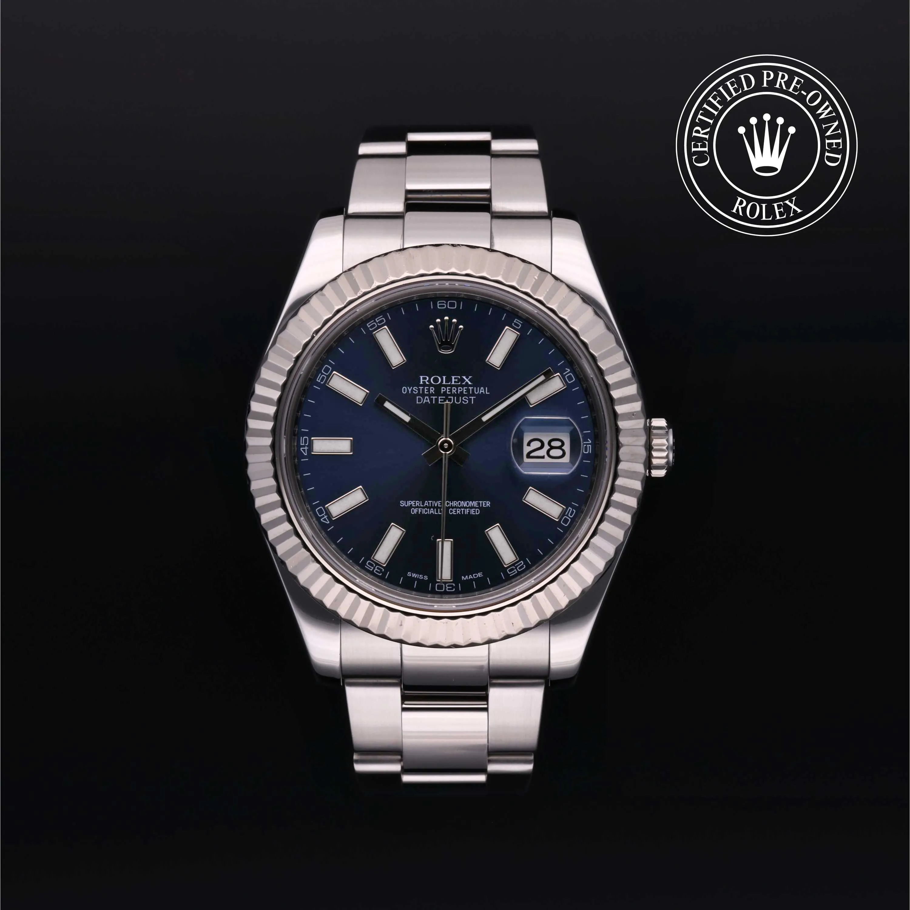 Rolex Datejust II 116334 41mm Stainless steel Blue