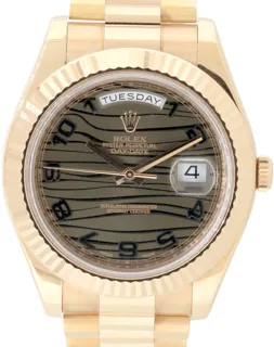 Rolex Day-Date II 218235 41mm Rose gold Dark Khaki