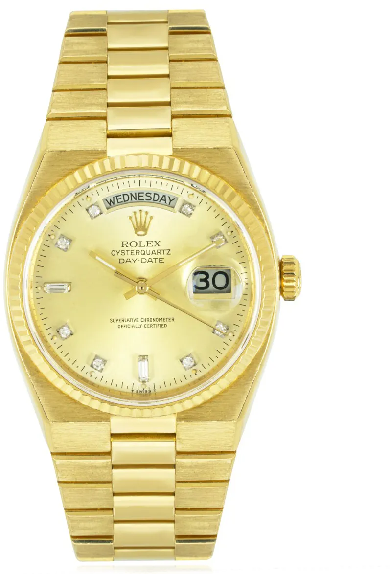 Rolex Day-Date Oysterquartz 19018 36mm Yellow gold Champagne