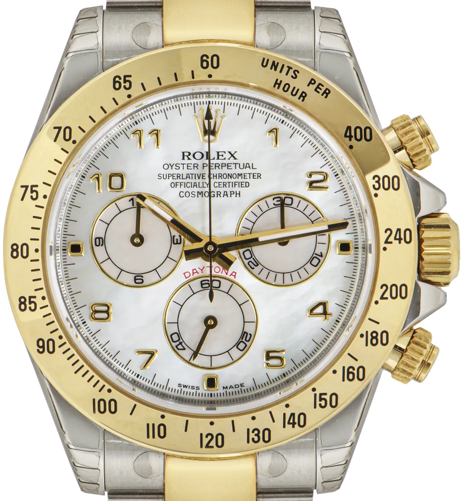 Rolex Daytona 116523 40mm Yellow gold and Stainless steel Mother-of-pearl 1