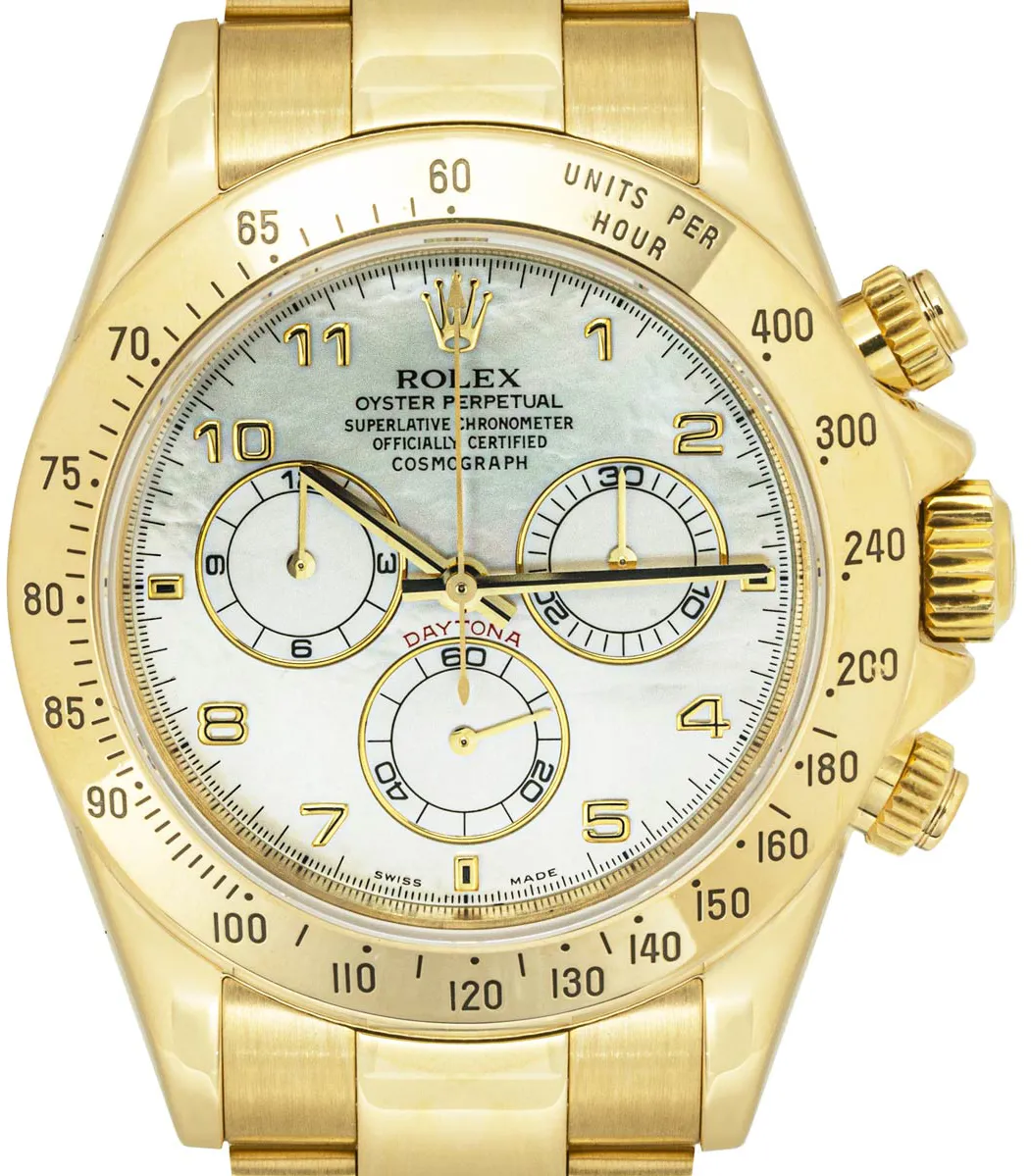 Rolex Daytona 116528 40mm Yellow gold Mother-of-pearl 1