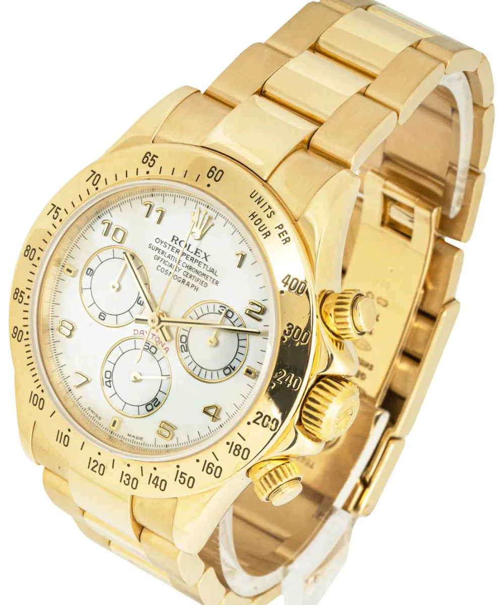 Rolex Daytona 116528 40mm Yellow gold Mother-of-pearl 2