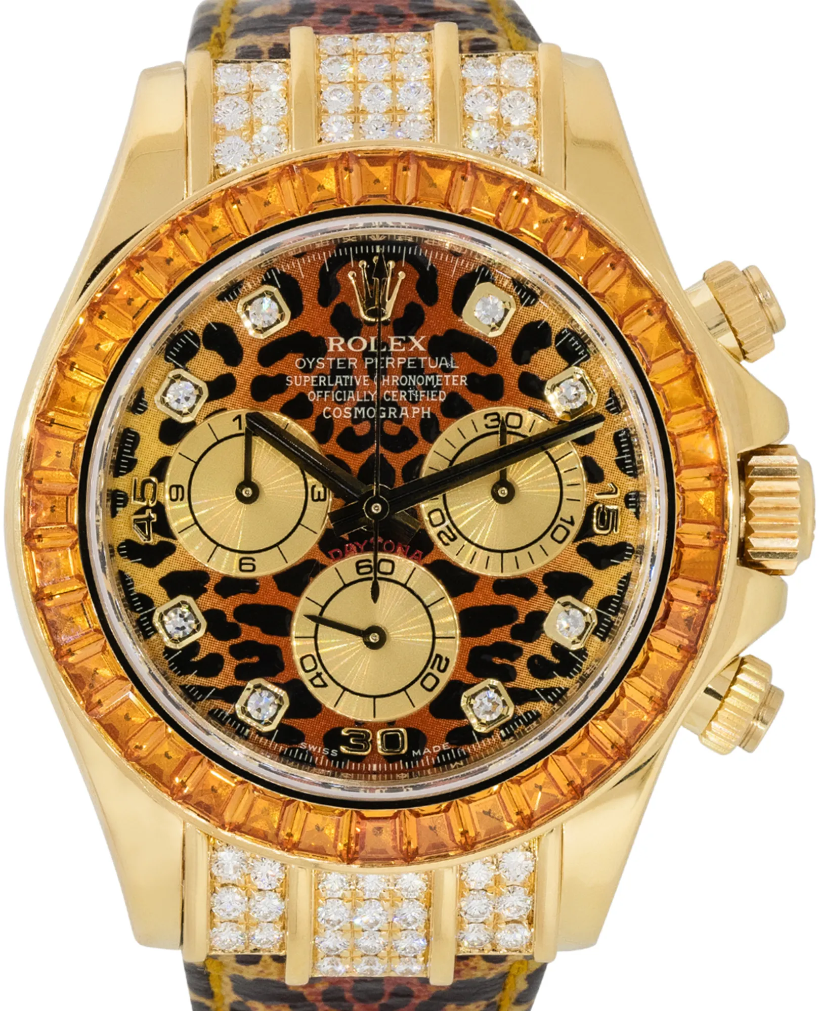 Rolex Daytona 116598 SACO 40mm Yellow gold and Diamond and 18k yellow gold Orange