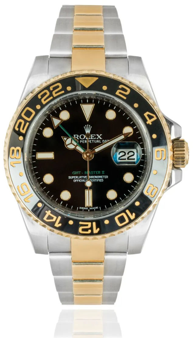 Rolex GMT-Master II 116713LN 40mm Yellow gold and Stainless steel Black