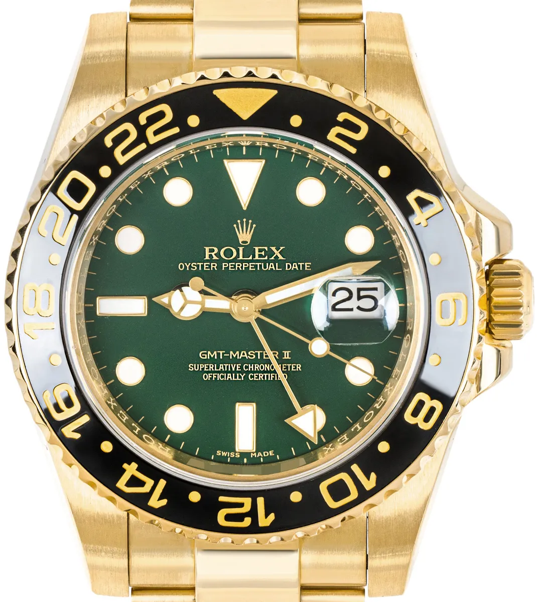 Rolex GMT-Master II 116718LN 40mm Yellow gold Green 1