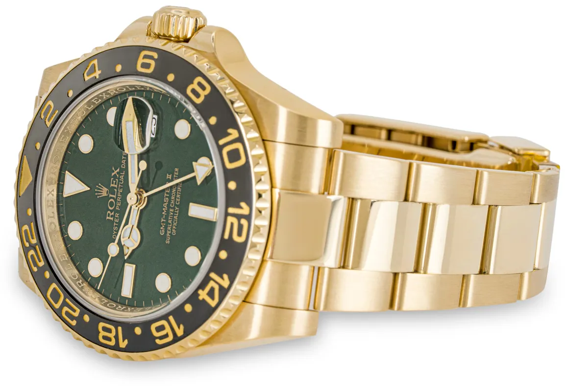 Rolex GMT-Master II 116718LN 40mm Yellow gold Green 4