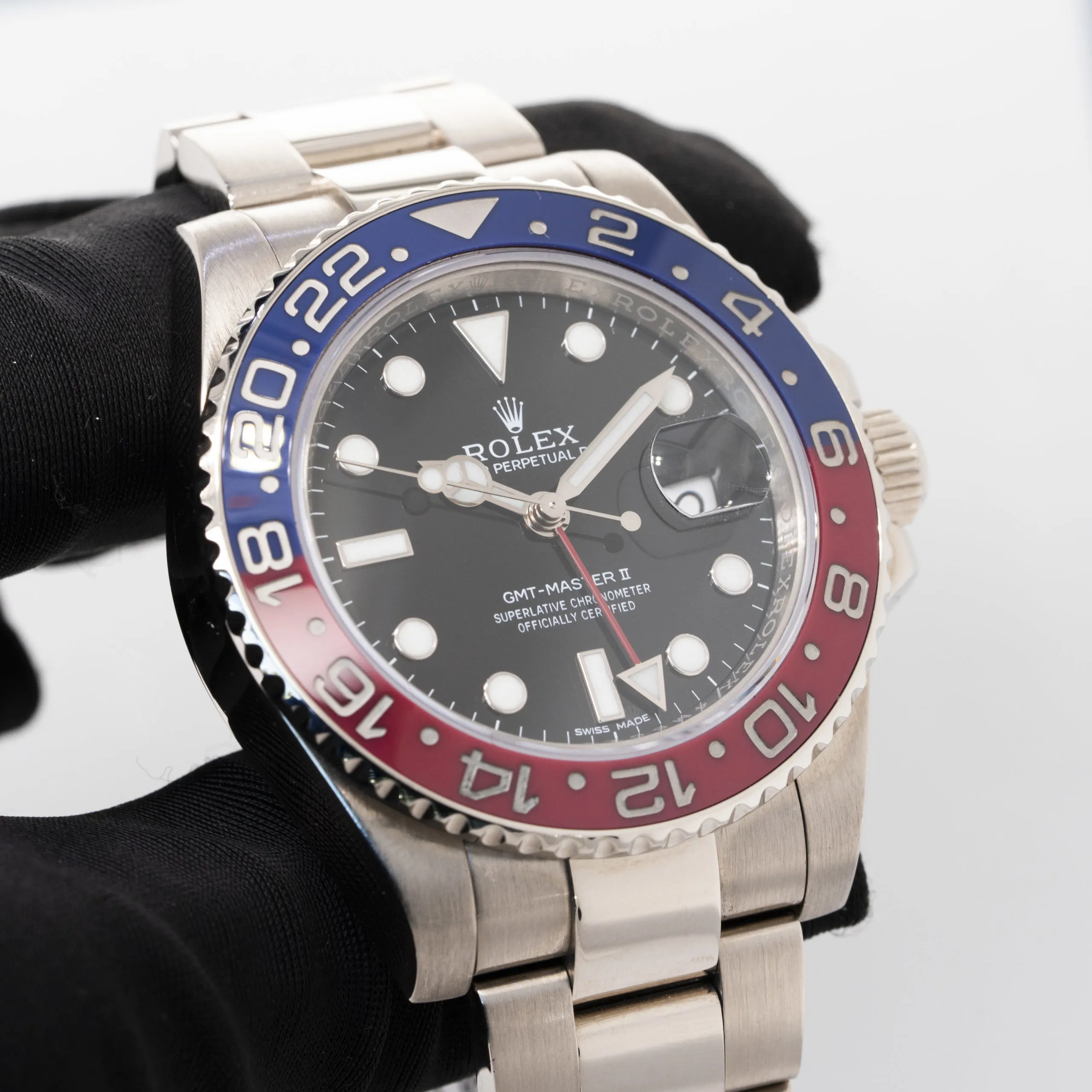 Rolex GMT-Master II 116719BLRO 40mm White gold and 18k white gold Black 2