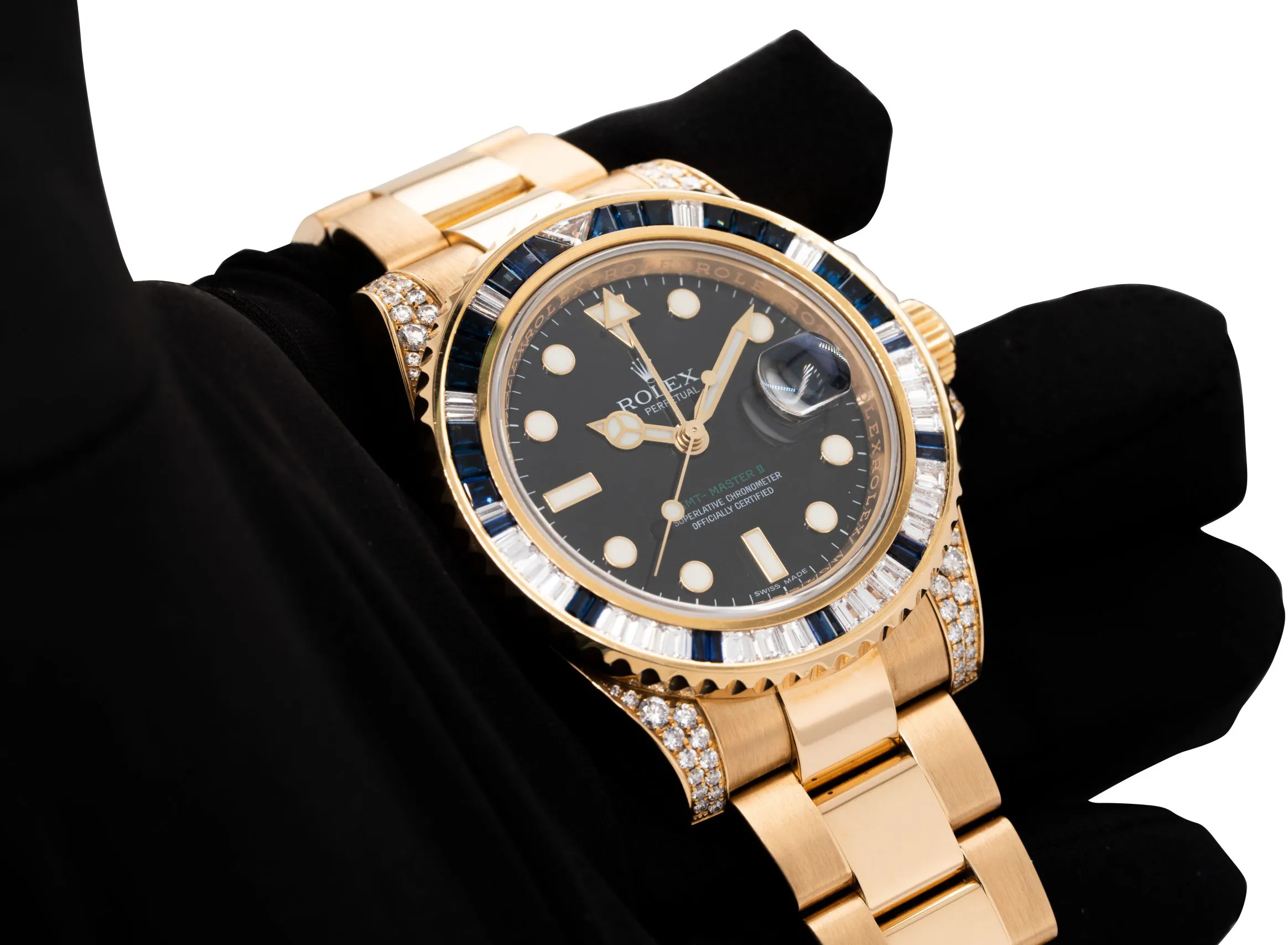 Rolex GMT-Master II 116758SA 40mm Yellow gold Paved 5