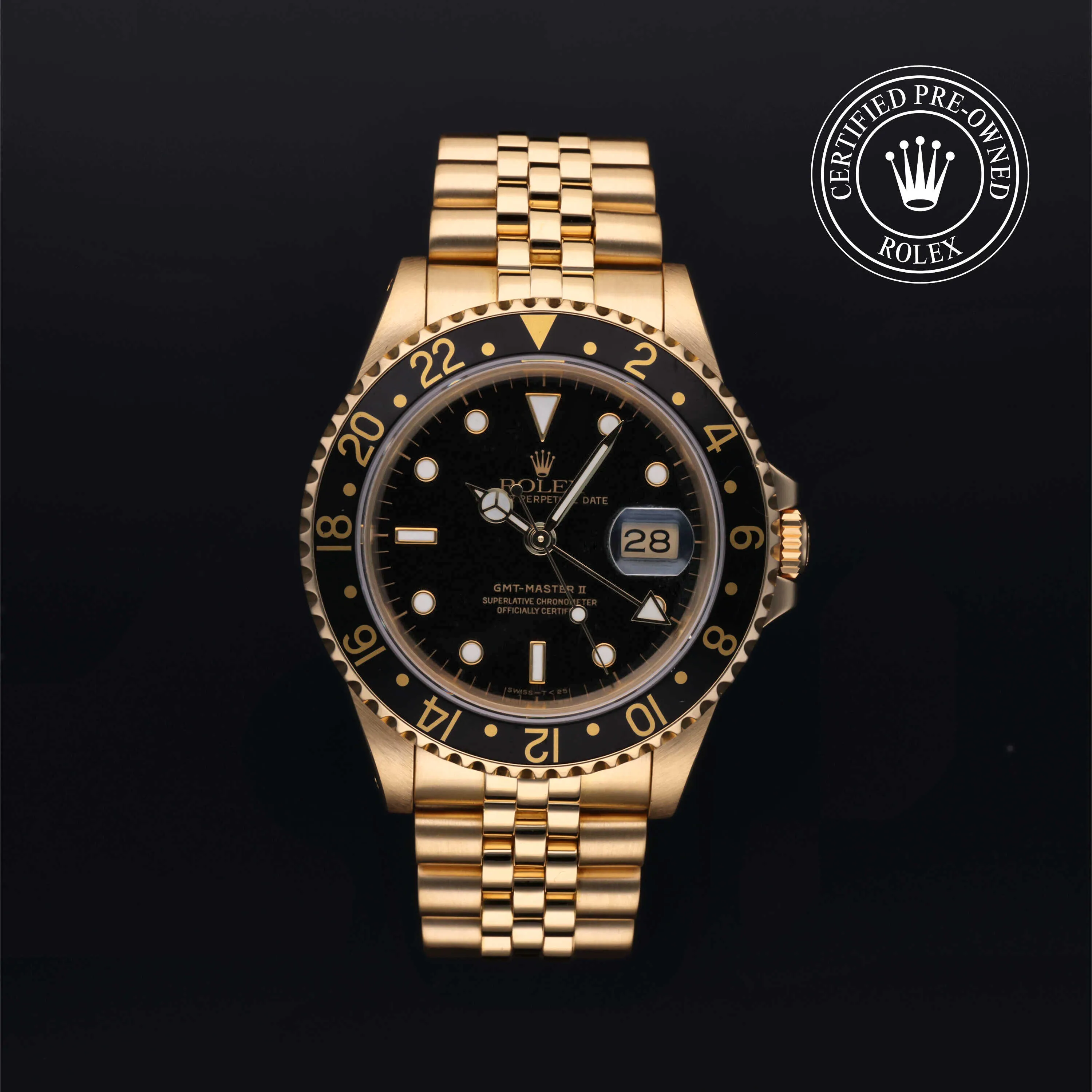 Rolex GMT-Master II 16718 40mm Yellow gold Black