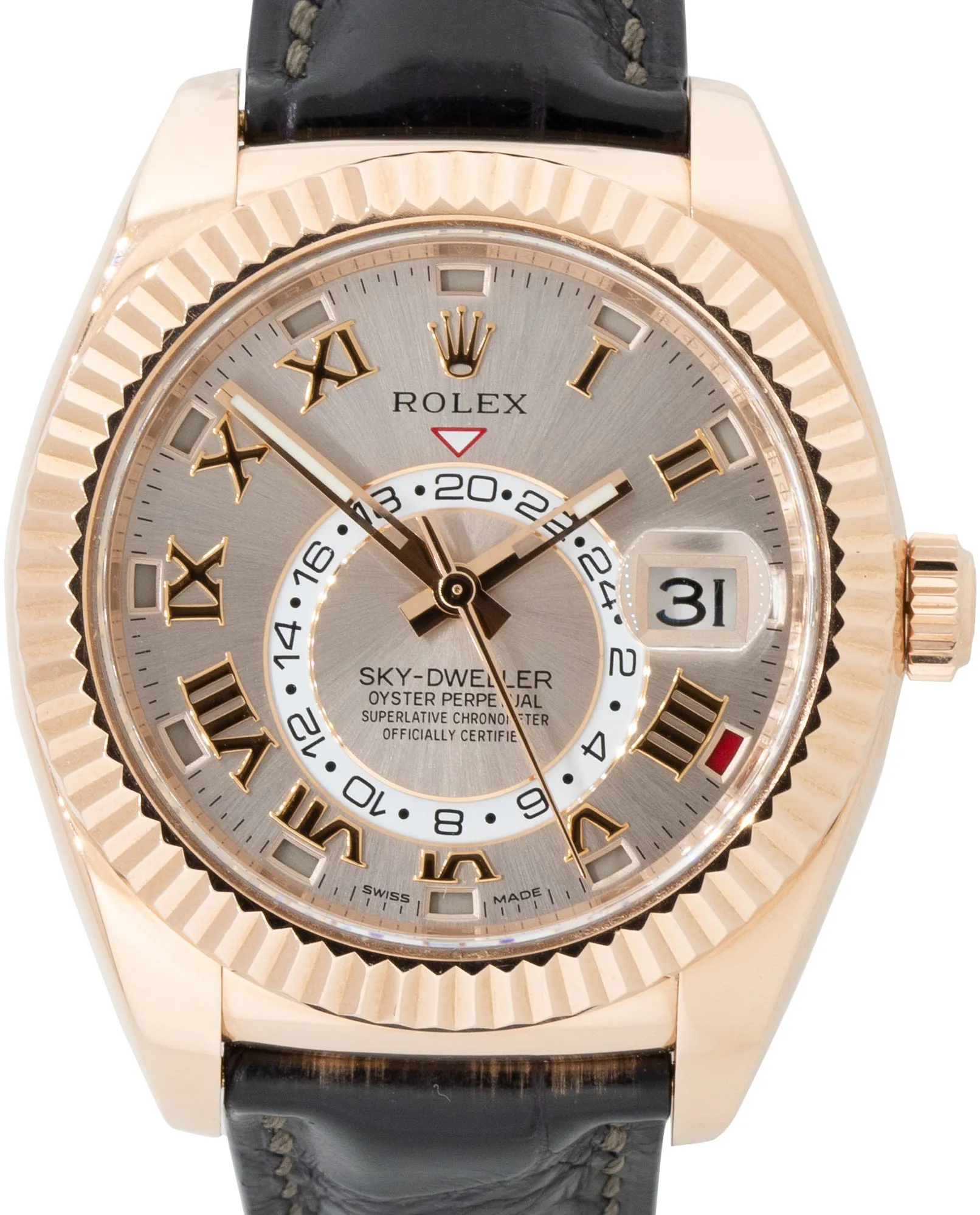 Rolex Sky-Dweller 326135 42mm Rose gold and 18k rose gold Silver