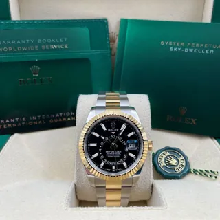 Rolex Sky-Dweller 336933-0003 Yellow gold and Stainless steel Black