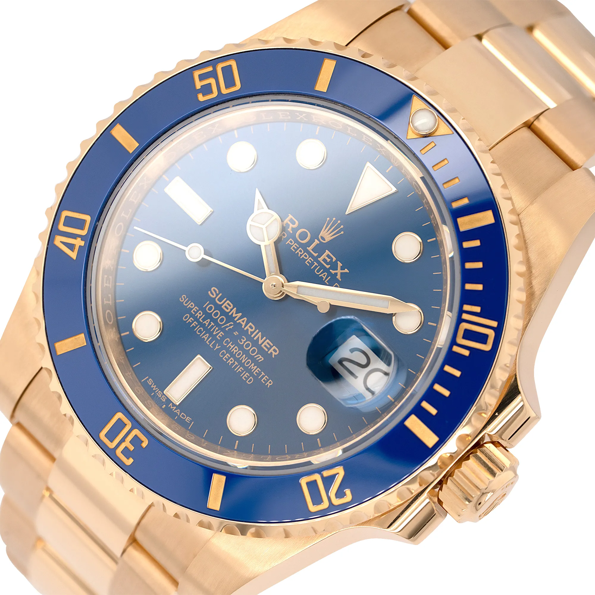 Rolex Submariner 116618LB 40mm Yellow gold Blue 2