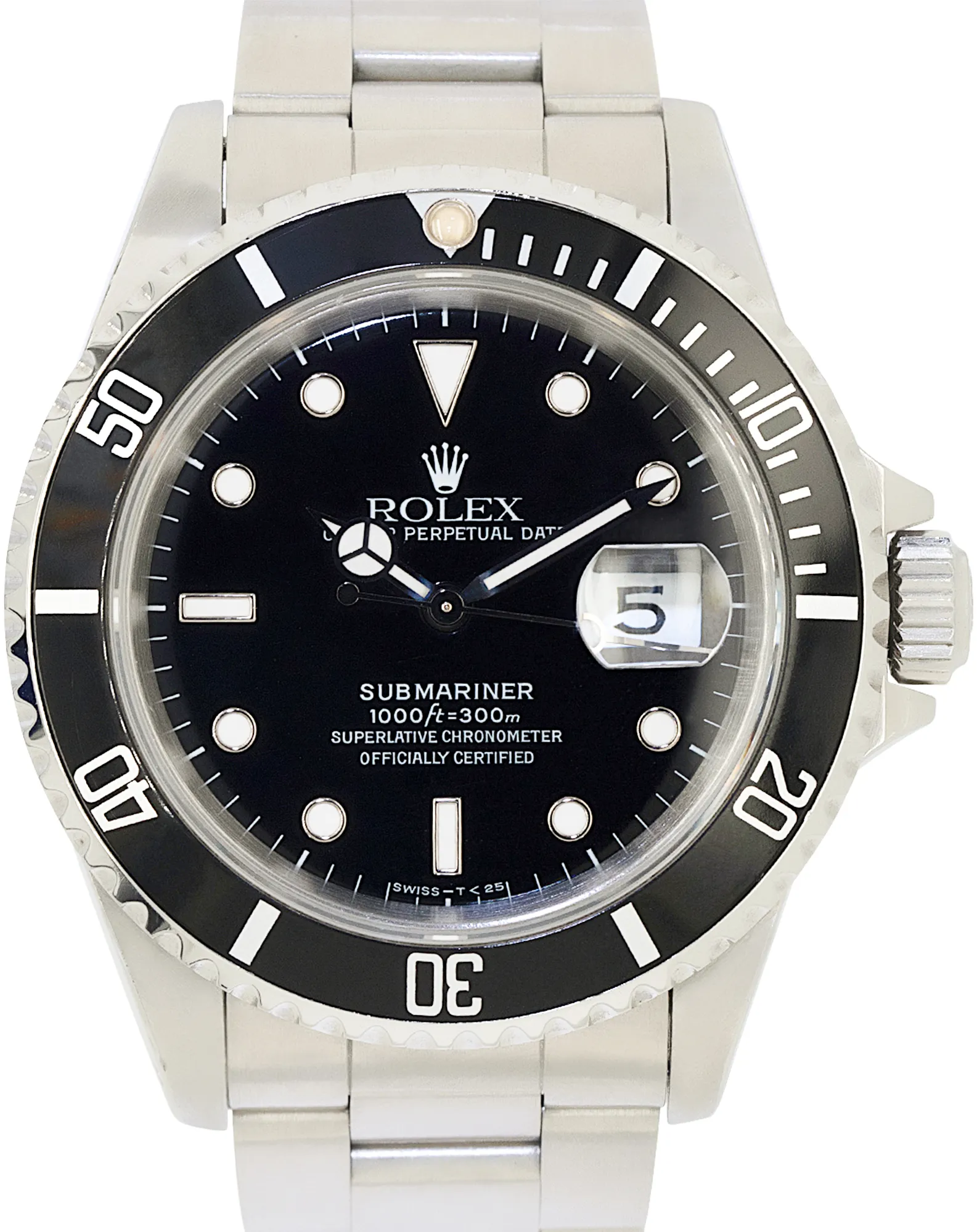 Rolex Submariner 16610 40mm Stainless steel Black