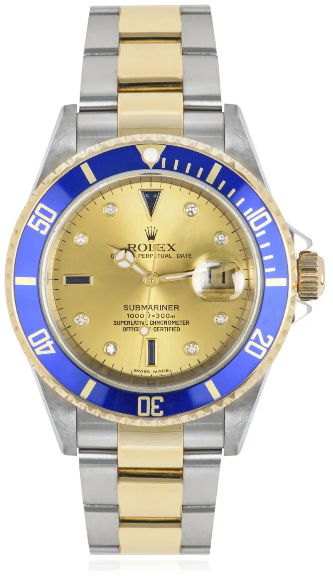 Rolex Submariner 16613 40mm Yellow gold and Stainless steel Champagne