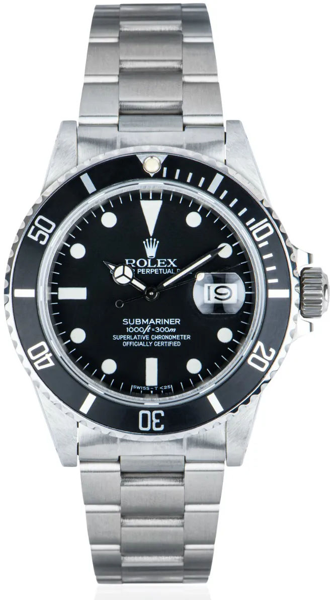 Rolex Submariner 16800 40mm Stainless steel Black