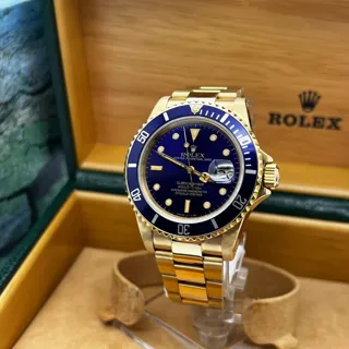 Rolex Submariner 16808 Yellow gold Blue