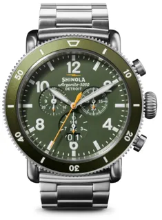 Shinola Runwell Sport Chrono 22582697-17 Titanium Green and Silver