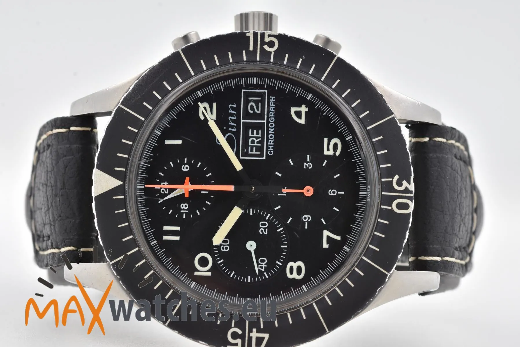 Sinn Military Chronograph 156 43mm Stainless steel Black