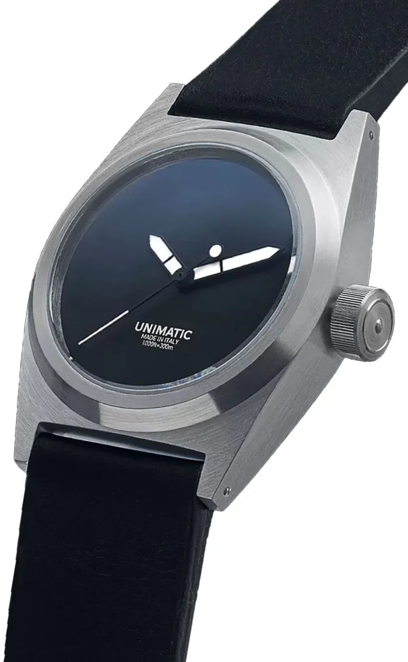 Unimatic U2S U2SM 38.5mm Stainless steel Black 4