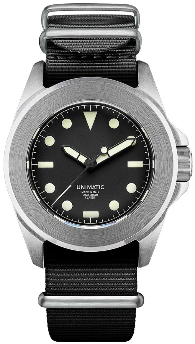 Unimatic U4 Classic UWKUC4 40mm Stainless steel Black