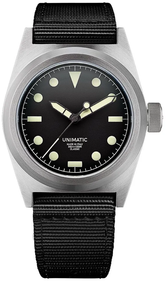 Unimatic U2 Classic UWKUC2 38.5mm Stainless steel Black