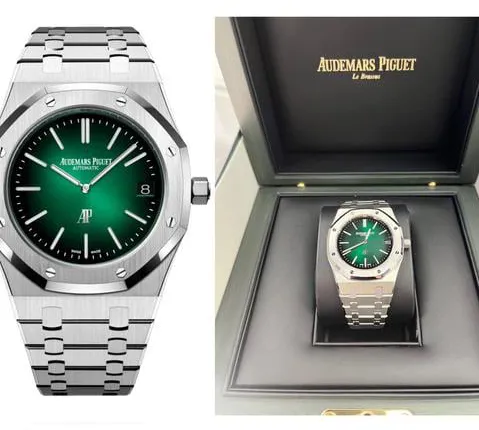 Audemars Piguet Royal Oak 15202PT.OO.1240PT.01 39mm Platinum Green