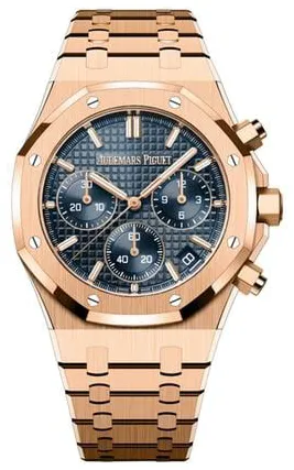 Audemars Piguet Royal Oak 26240OR.OO.1320OR.01 41mm Rose gold Blue