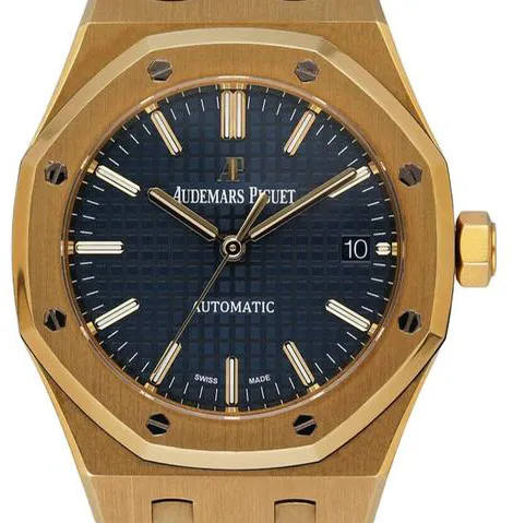 Audemars Piguet Royal Oak 15450BA.OO.1256BA.02 37mm Yellow gold Blue