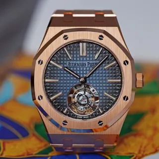 Audemars Piguet Royal Oak Tourbillon 26730OR.OO.1320OR.02 41mm Rose gold Blue