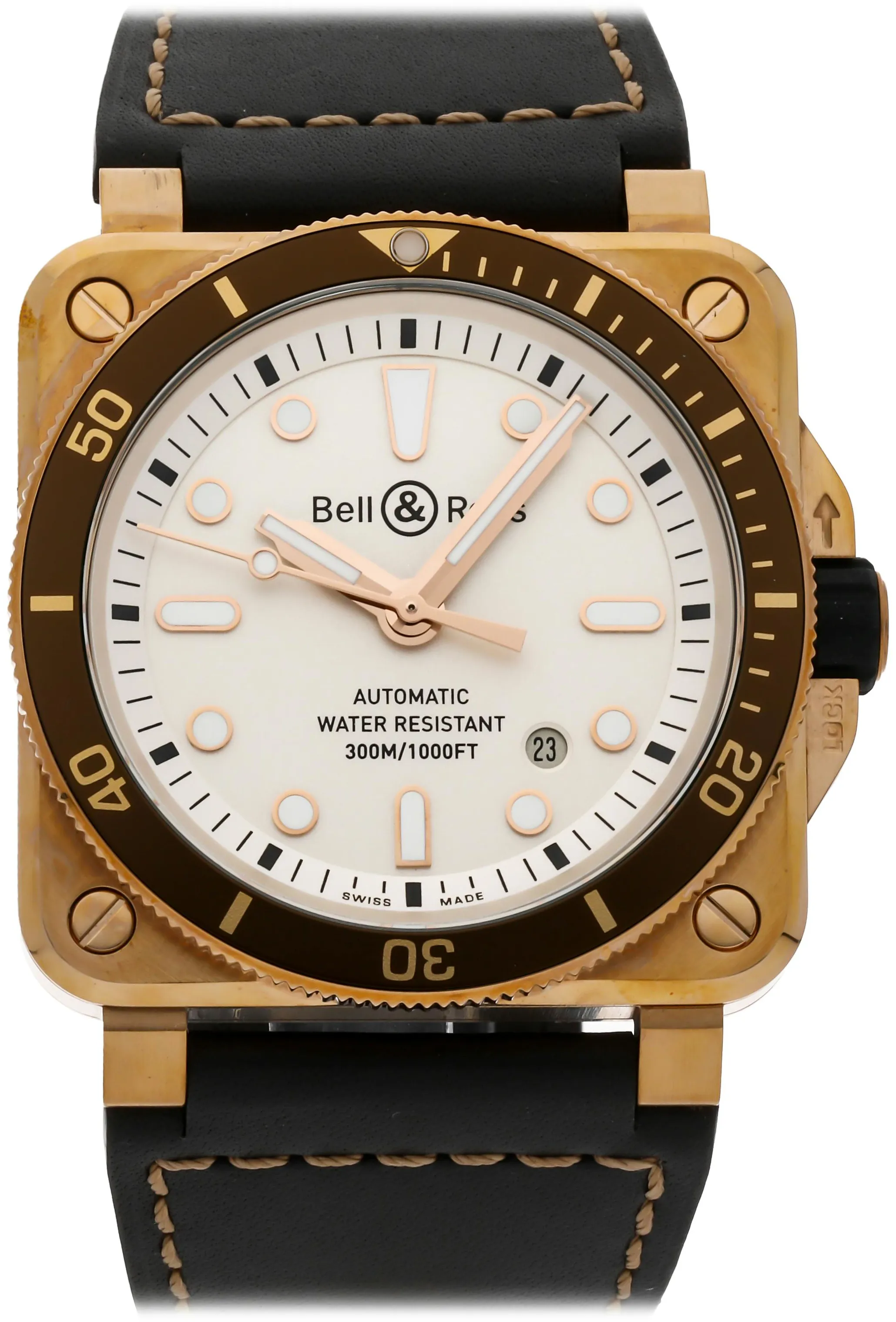 Bell & Ross Instruments BR0392-D-WH-BR/SCA 42mm Bronze White