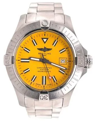 Breitling Avenger A17319101I1A1 45mm Stainless steel Yellow