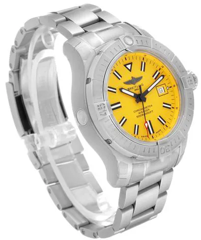 Breitling Avenger A17319 45mm Stainless steel Yellow 4