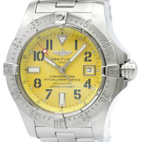 Breitling Avenger A17330 45mm Stainless steel Yellow