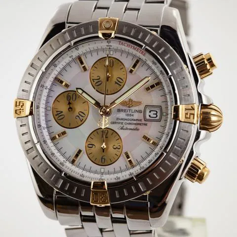 Breitling Chronomat B13356 44mm Yellow gold and Stainless steel Mother-of-pearl 3