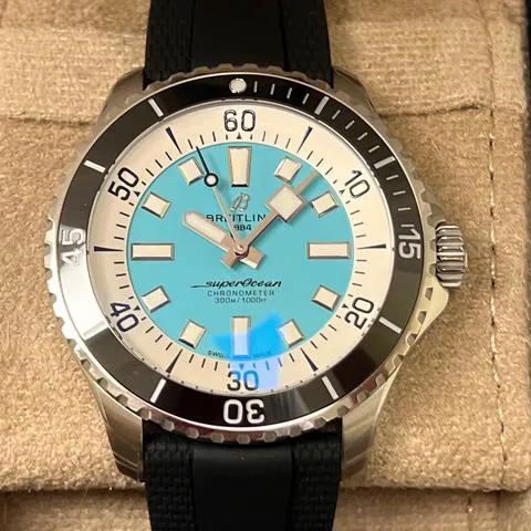 Breitling Superocean A17376211L2S1 44mm Stainless steel Turquoise