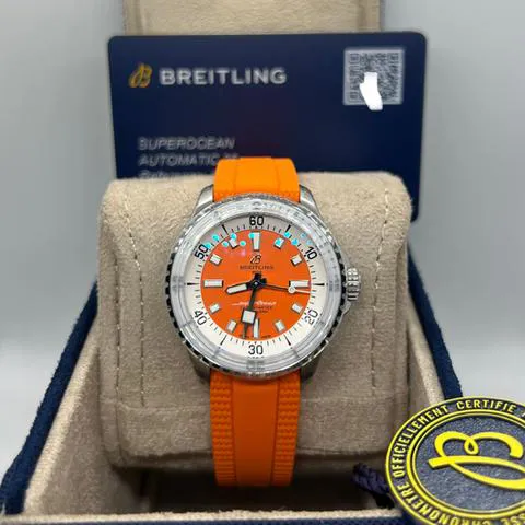 Breitling Superocean A17377211O1S1 36mm Stainless steel Orange