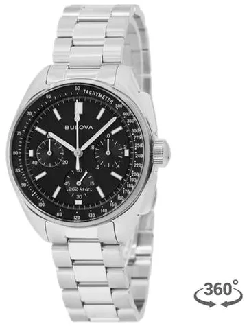 Bulova Lunar Pilot 96A299 43mm Stainless steel Black