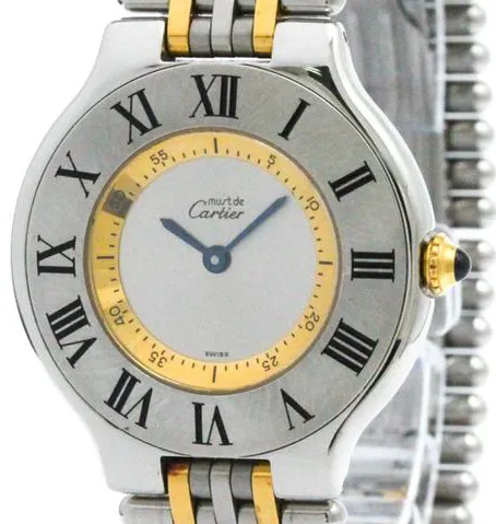 Cartier 21 Must de Cartier W10072R6 31mm Yellow gold and stainless steel Silver