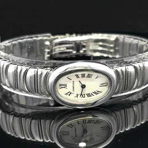 Cartier Baignoire 2369 18mm White gold Silver 4