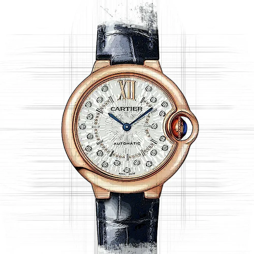 Cartier Ballon Bleu de Cartier WGBB0052 33mm Rose gold Silber