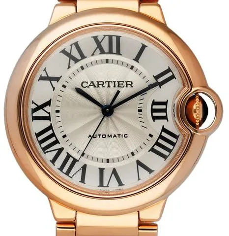 Cartier Ballon Bleu W69004Z2 36mm Rose gold Silver