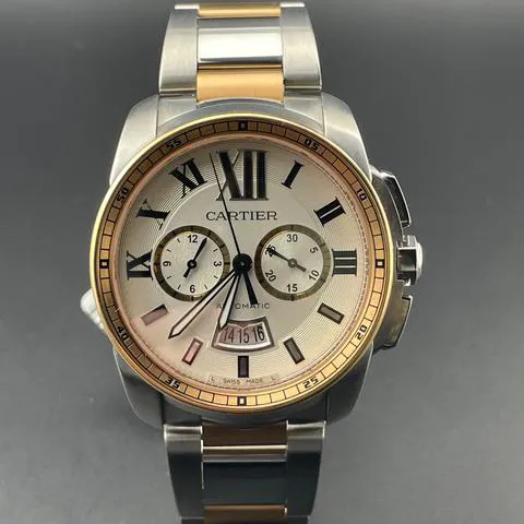 Cartier Calibre de Cartier W7100036 42mm Yellow gold and Stainless steel Silver