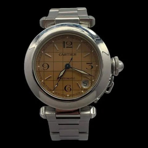 Cartier Pasha C 2324 35mm Stainless steel Brown