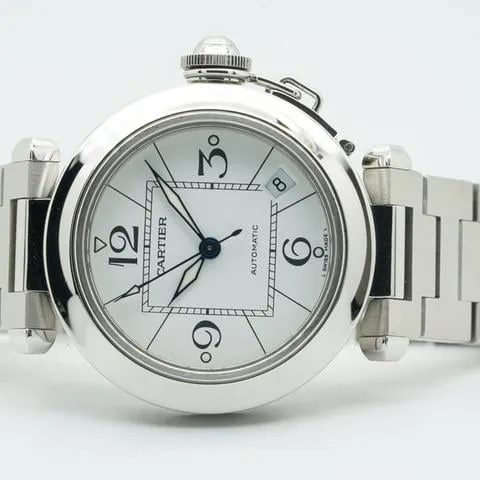 Cartier Pasha C 2324 35mm Stainless steel White