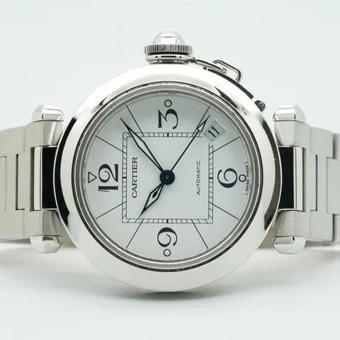 Cartier Pasha C 2324 35mm Stainless steel White